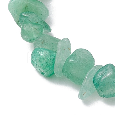Natural Green Aventurine Chip Beaded Stretch Bracelets BJEW-JB11133-04-1