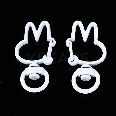 Spray Painted Eco-Friendly Alloy Swivel Snap Hooks Clasps PALLOY-T080-12M-NR-1