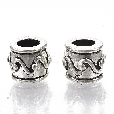 Tibetan Style Alloy European Beads TIBE-S320-080AS-LF-1