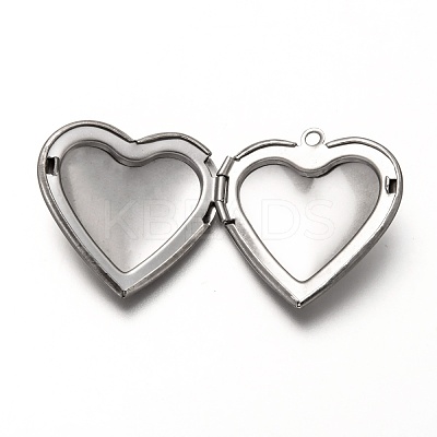 Non-Tarnish 316 Stainless Steel Locket Pendants STAS-P268-07P-1