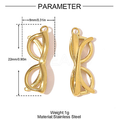 304 Stainless Steel Pendants STAS-OY007-41G-1