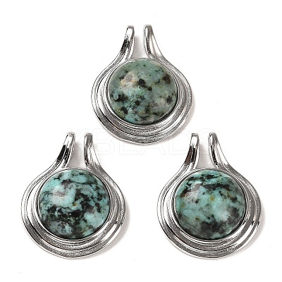 Natural African Turquoise(Jasper) Pendants G-M405-06P-02-1