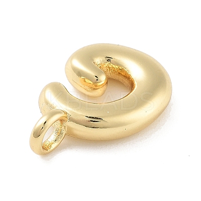 Rack Plating Brass Balloon Letter Pendants KK-C050-01G-G-1