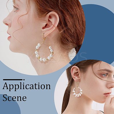 60pcs 2 styles Long-Lasting Plated Brass Hoop Earrings Findings KK-CN0003-11-1