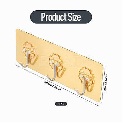 Self-adhesive Acrylic Wall Hook Hangers AJEW-TADJ0001-09A-03-1