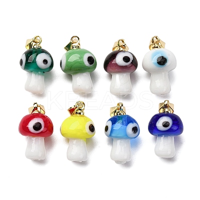 Handmade Lampwork Pendants LAMP-S069-06G-1