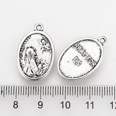 Tibetan Style Alloy Pendants TIBE-Q078-09AS-RS-1