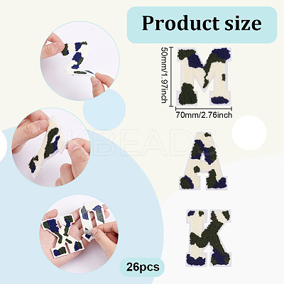 26Pcs Towel Embroidery Style Cloth Iron on/Sew on Patches DIY-GO0002-02-1