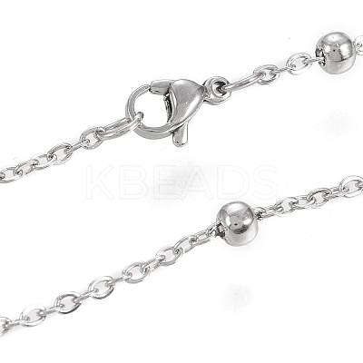 Non-Tarnish 304 Stainless Steel Cable Chain Necklaces LS-NJEW-M183-05P-1