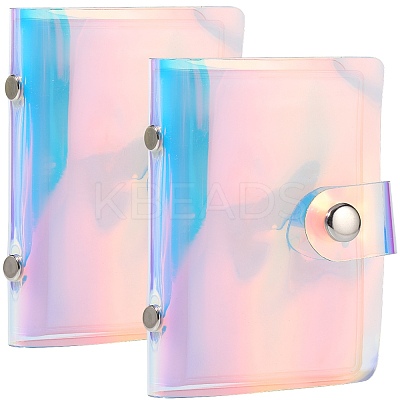 2Pcs PVC Mini Photocard Holder Book AJEW-SP0002-20A-01-1