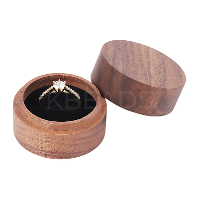 Column Wood Finger Rings Box CON-WH0089-16-1