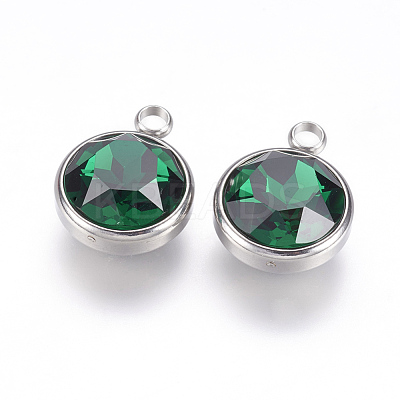 K9 Glass Rhinestone Pendants STAS-F123-26E-1
