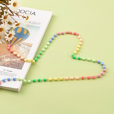 Handmade Polymer Clay Beaded Chains AJEW-J034-03-1