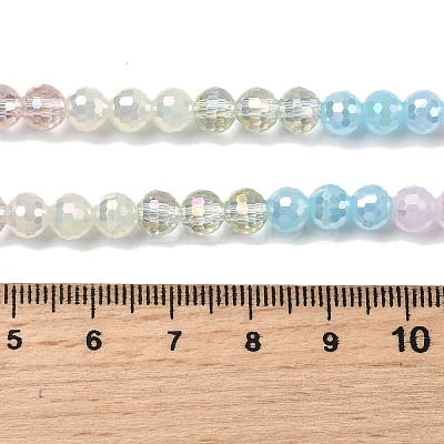 Electroplate Glass Beads Strands EGLA-D300-06-6mm-08-1