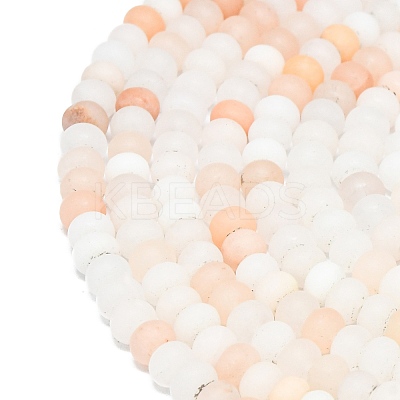 Natural Pink Aventurine Beads Strands G-P575-A02-6x4mm-02-1