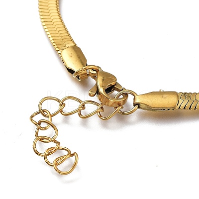 Ion Plating(IP) Unisex 304 Stainless Steel Herringbone Chain Bracelets LS-BJEW-O177-01A-G-1