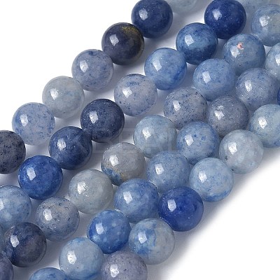Natural Blue Aventurine(Dyed & Heated) Beads Strands G-U015-6MM-01-1
