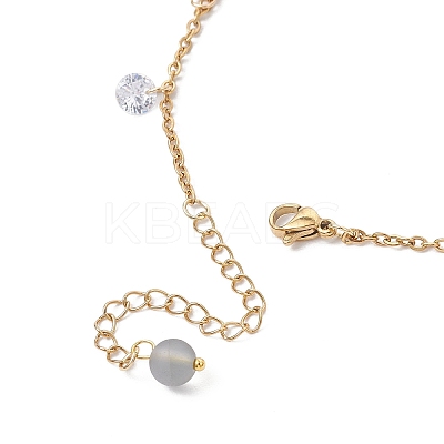 304 Stainless Steel Link Chain Anklets AJEW-AN00699-01-1
