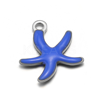 304 Stainless Steel Enamel Charms STAS-D361-04P-02-1