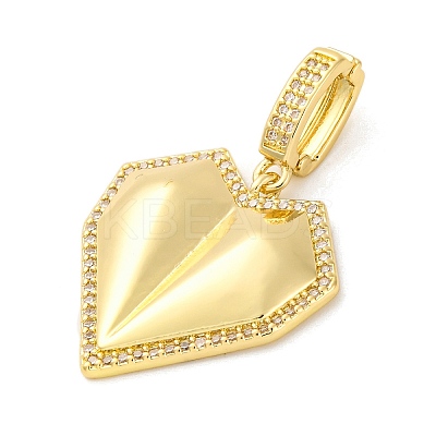 Brass Pendants with Cubic Zirconia KK-D536-05G-1