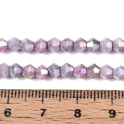 Ombre Effect Dyed Glass Beads Strands X-GLAA-T025-4mm-09C-1
