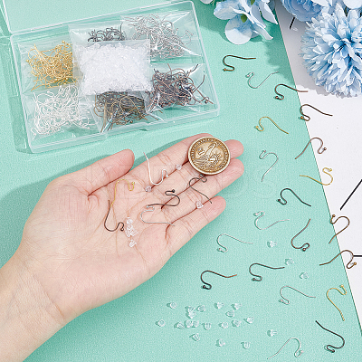 300Pcs 6 Colors Brass Earring Hooks KK-SP0001-37-1