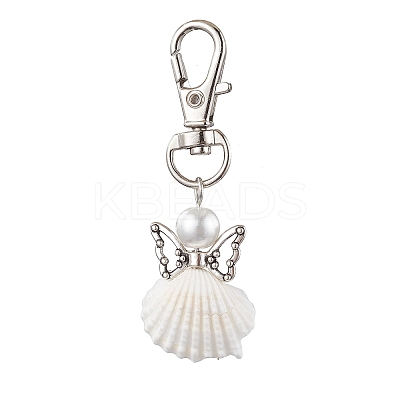 Angel Spiral Shell Pendant Decooration HJEW-JM01964-03-1