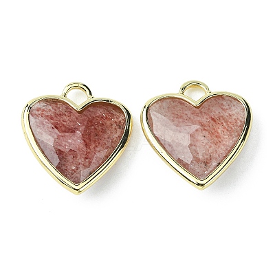 Natural Red Strawberry Quartz Pendants G-O204-01G-1
