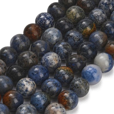 Natural Dumortierite Beads Strands G-F826-A01-10mm-1