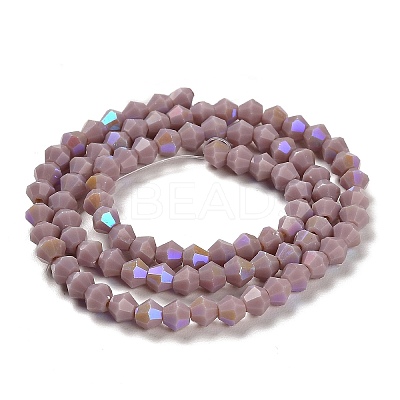 Opaque Solid Color Imitation Jade Glass Beads Strands EGLA-A039-P4mm-L13-1