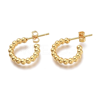 304 Stainless Steel Half Hoop Earrings EJEW-H100-11B-G-1