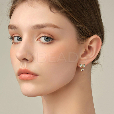 48Pcs Rack Plating Alloy Stud Earring Findings FIND-HS0002-65-1