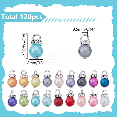 120Pcs Imitation Pearl Acrylic Charms PALLOY-WR00016-1
