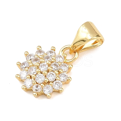 Brass Micro Pave Cubic Zirconia Pendants KK-H525-04G-1