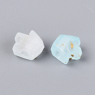 Frosted Transparent Acrylic Beads FACR-T009-01C-1