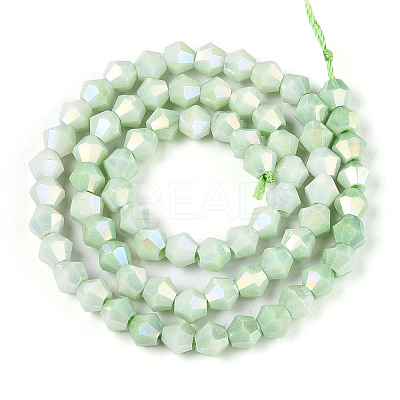 Anti-Tarnish Electroplate Bicone Glass Beads Strands LS-EGLA-T021-6mm-16-06-1