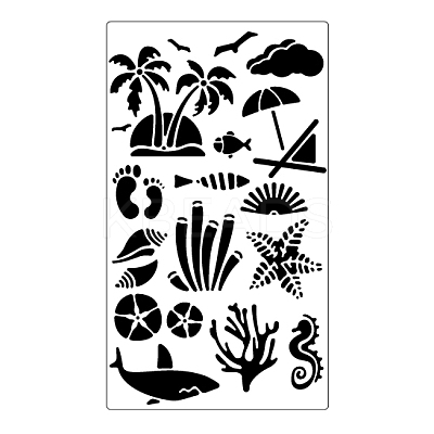 Beach Theme Steel Cutting Dies Stencils DIY-WH0198-019-1
