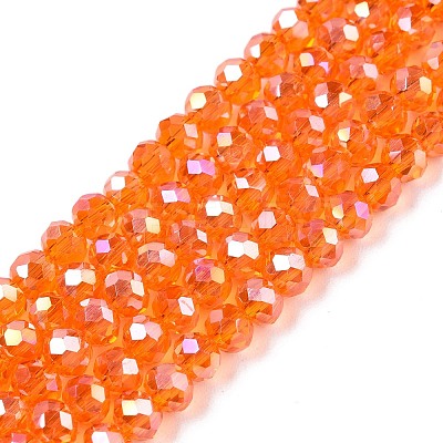 Electroplate Glass Beads Strands LS-EGLA-A044-T4mm-B25-1