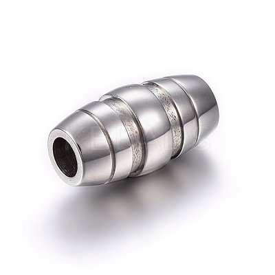 Tarnish Resistant 304 Stainless Steel Magnetic Clasps with Glue-in Ends STAS-E440-57P-1