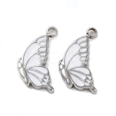 304 Stainless Steel with Enamel Charms STAS-L022-400P-04-1