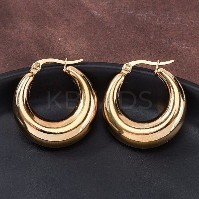 PVD Vacuum Plating 304 Stainless Steel Chunky Hoop Earrings for Women EJEW-F280-06C-G-1