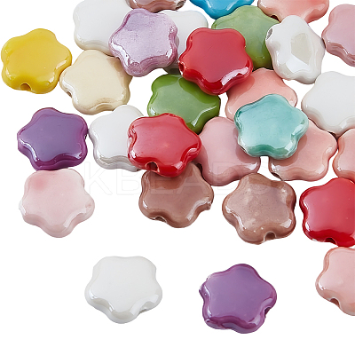 40Pcs Handmade Porcelain Beads PORC-PA0001-21-1