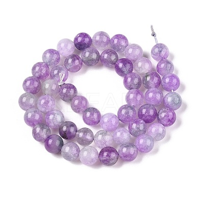 Dyed Natural White Jade Beads Strands G-T138-8mm-210-22-1