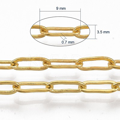 Brass Paperclip Chains X-CHC-S008-001A-G-1