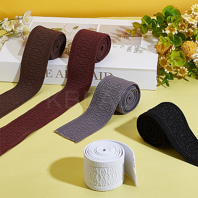 5M 5 Colors Polyester Thick Elastic Wide Band SRIB-AR0001-12-1