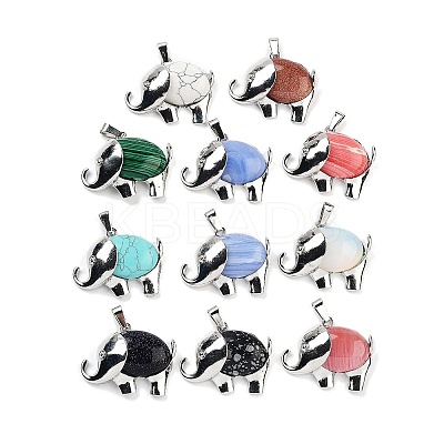 Synthetic Mixed Stone Pendants G-G112-01P-A-1
