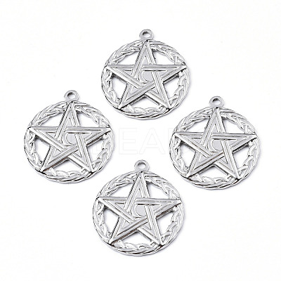 Non-Tarnish 201 Stainless Steel Pendants STAS-N098-076P-1
