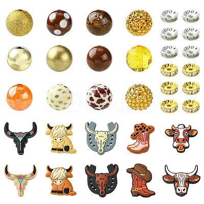 80Pcs DIY Cowboy Theme Findings Beads Kits DIY-CJ0002-48-1