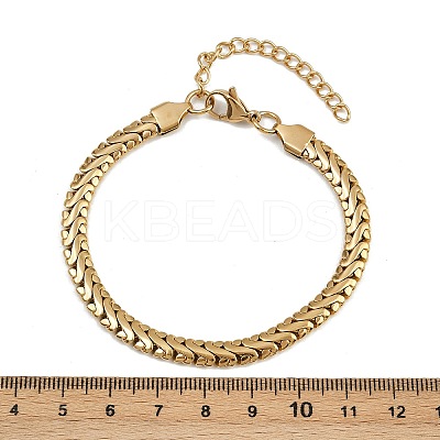 304 Stainless Steel Link Chain Bracelets for Women BJEW-Z143-18G-1