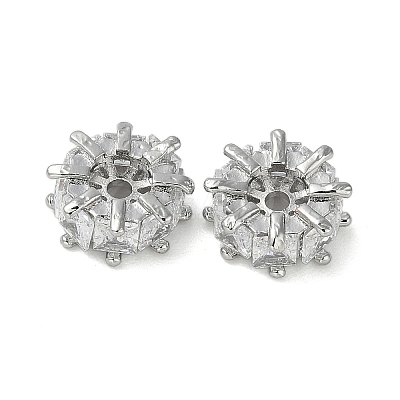Brass Micro Pave Cubic Zirconia Spacer Beads KK-U045-16P-02-1